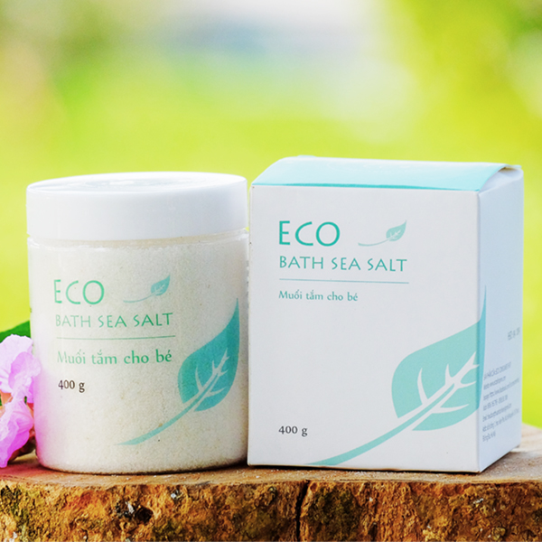 Muối Tắm Bé ECO 400g - Muối Tắm Bé Thảo Dược 100% Tự Nhiên Làm Giảm Rôm Sảy mề Đay và Dị Ứng Da An Toàn Cho cả Trẻ Sơ Sinh