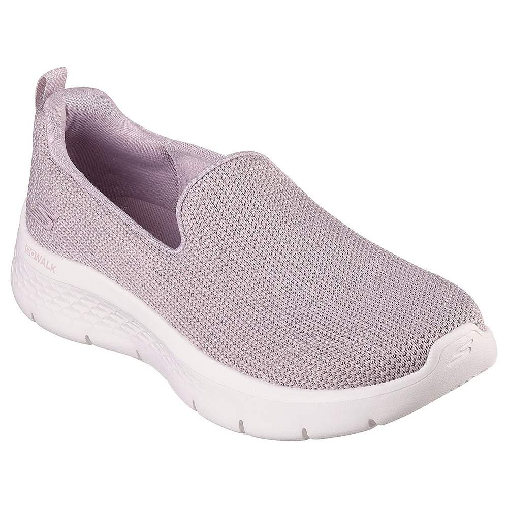 Skechers Nữ Giày Thể Thao Xỏ Chân Đi Bộ Giặt Máy Được, Tập Gym, Đi Học, Đi Làm, Thường Ngày GOwalk Flex Flashing Stars Walking Air-Cooled Goga Mat Flex Pillars, Machine Washable, Ortholite, Ultra Go - 124964-PNK