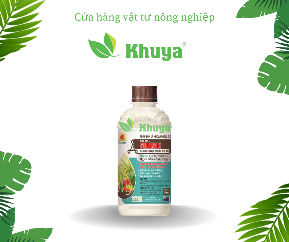 Phân bón lá hữu cơ Silimax chai 500ml CÓ MÃ QR CHÍNH HÃNG LỘC TRỜI