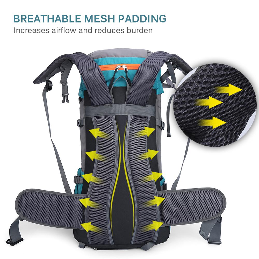 Ba lô đi bộ đường dài 65L bằng vải nylon chất lượng cao Không thấm nước