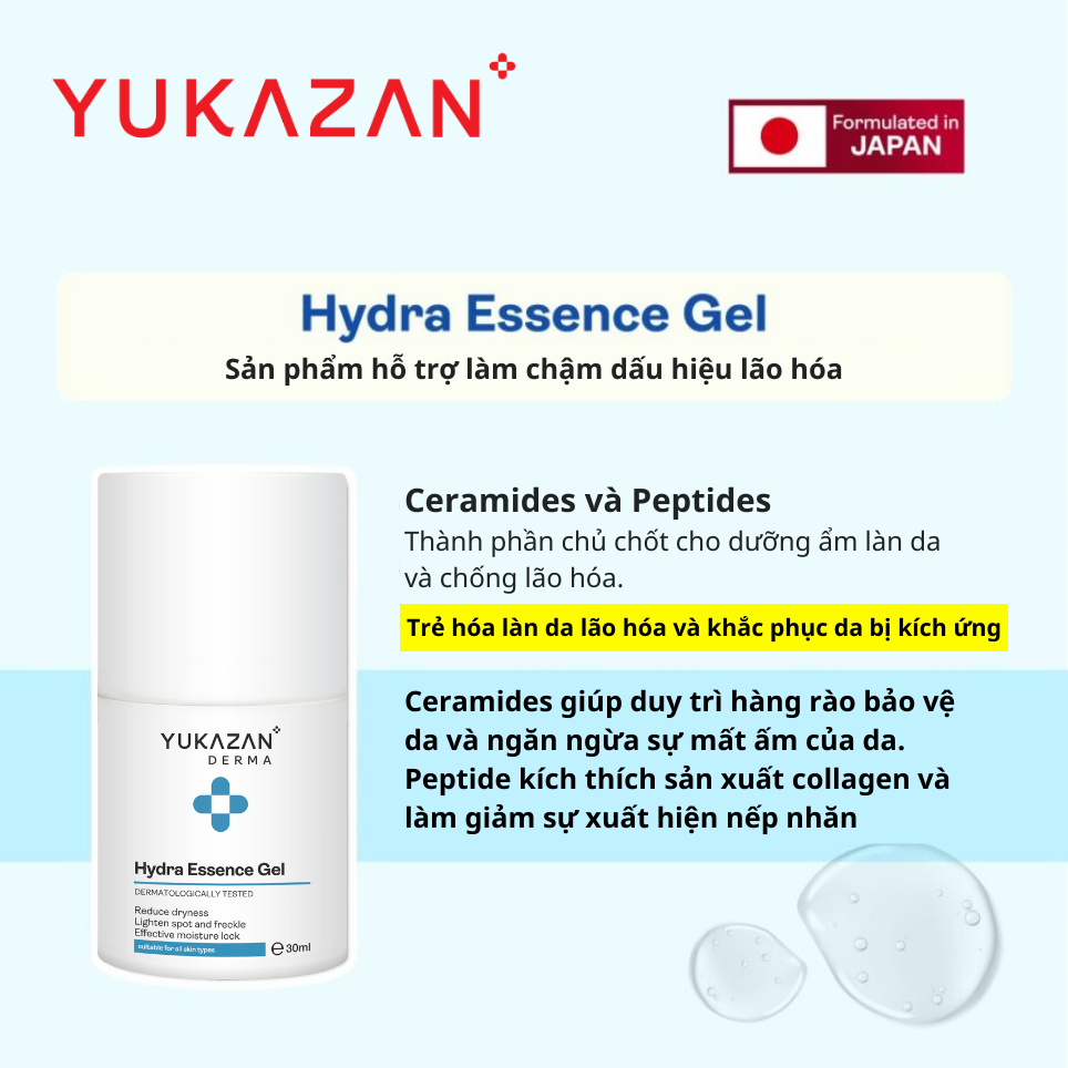 Gel Dưỡng Ẩm Cho Da Yukazan – Hydra Essence Gel 30ml