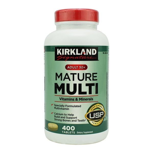 Vitamin tổng hợp Kirkland Mature Multi Adult 50+ Hộp 400 viên của Mỹ - dành cho nam, nữ trên 50 tuổi, Tăng cường miễn dịch, phòng bệnh tật, đặc biệt là các bệnh lây nhiễm, bệnh do virus, vi khuẩn - QuaTangMe Extaste