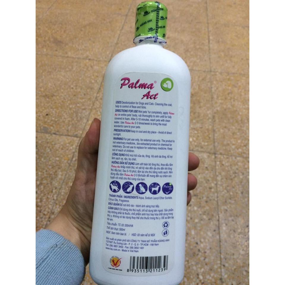 DẦU TẮM CHÓ MÈO 2in1 PALMA ACT 500ML.