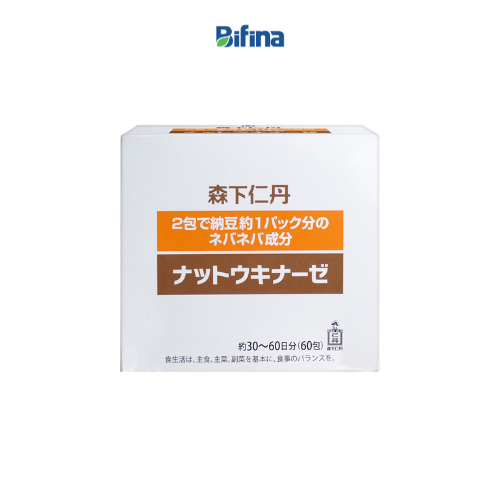 Thực phẩm bảo vệ sức khỏe Nattokinase Jintan Nhật Bản, hỗ trợ điều trị đột quỵ, tai biến, hộp 60 gói