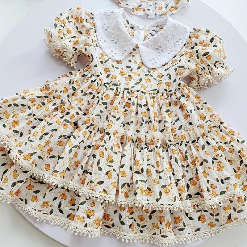 [4-18kg] Váy Hanbok Rời NHÍM XÙ KIDS Cho Bé Gái 1 Tuổi Đến 5 Tuổi Chất Lụa Ướt Phối Linen Bột - V066