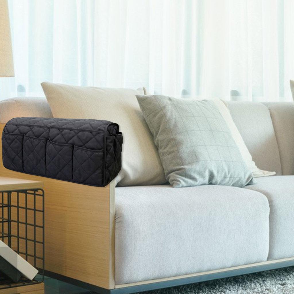 14 Pockets Sofa Armrest Organizer Hanging Storage Bag DVD Phone