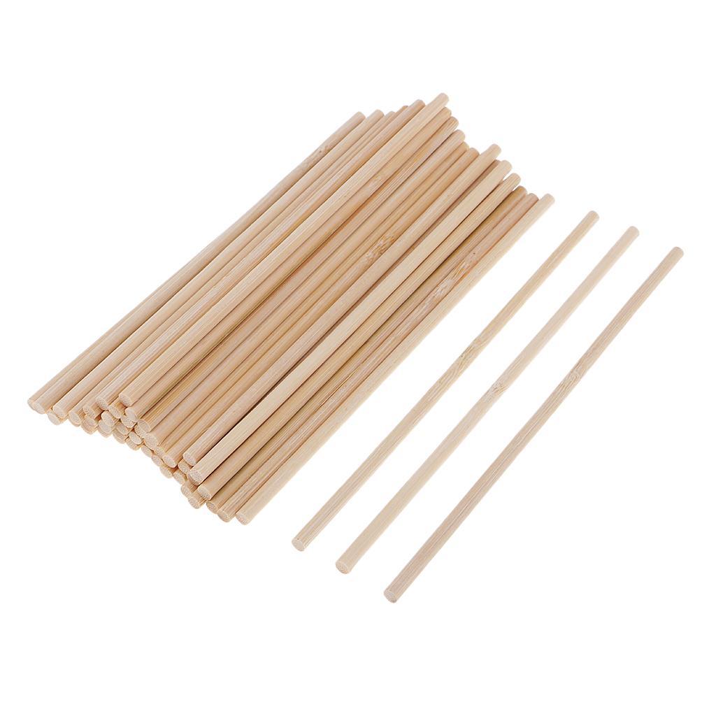 100pcs Wooden Dowel Rods 6 inch - 4mm Hardwood Dowels - Craft Dowels for Woodworking Project