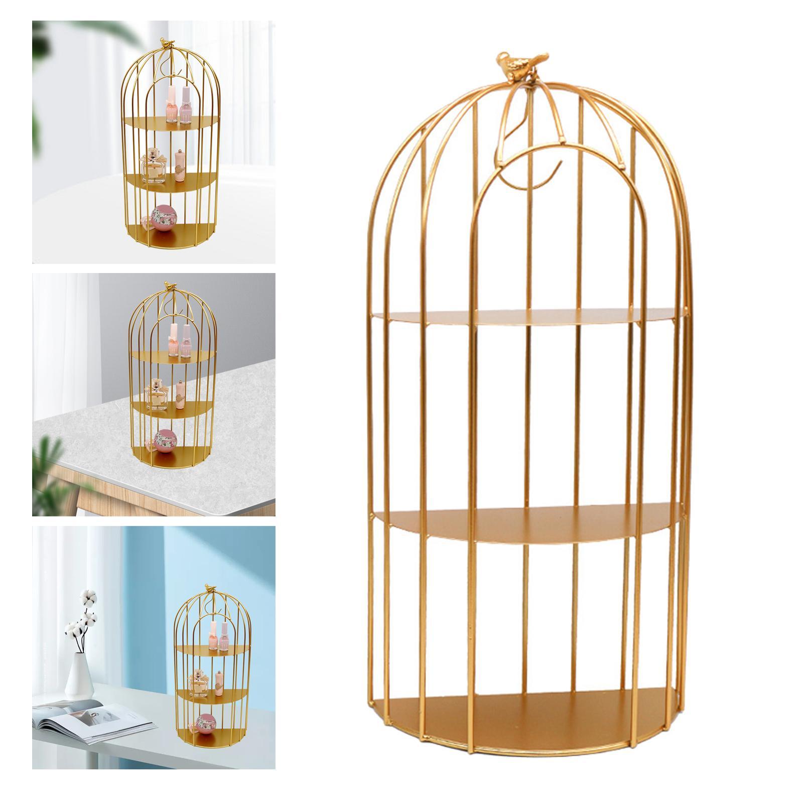 Rodeo Nordic Rack Storage Iron Luxury Bird Cage Organizer Stand Holder Vanity