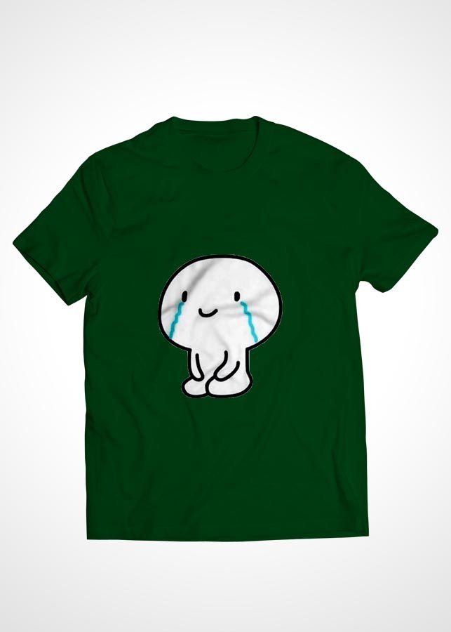 Áo thun cặp đôi Cotton màu xanh rêu in hình mẫu 30