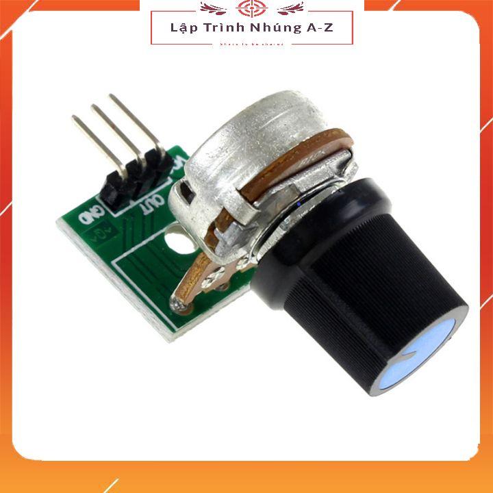 [Lập Trình Nhúng A-Z][G13] Module Chiết Áp 10K Điện Áp 0V-5V (Gồm Ốc Và Núm Vặn)