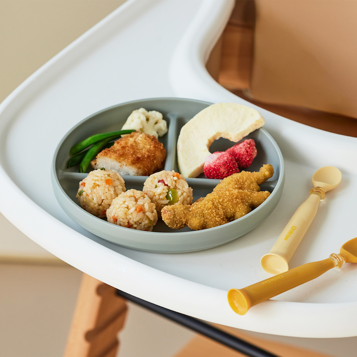 Bộ 2 Dĩa Chống Trượt LocknLock Little Luv Cho Bé HPP962, Hàng Chính Hãng - JoyMall