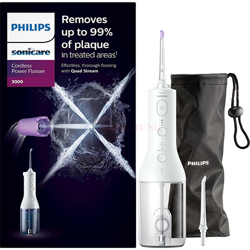 Máy tăm nước vệ sinh răng miệng Philips Sonicare Cordless Power Flosser 3000 HX3806/31 - Hàng chính hãng