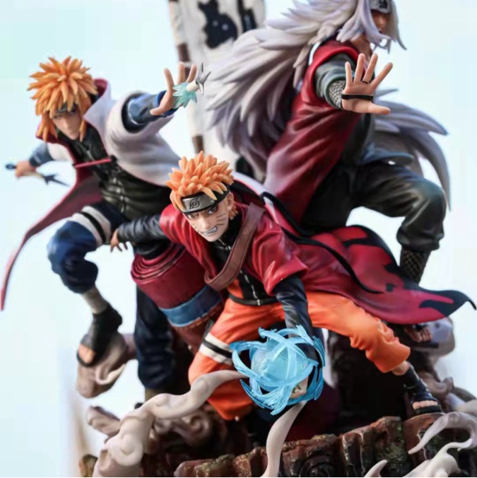 Mô hình Bô 3 nhân vật Naruto - Minato - Jiraiya 41cm 5Kg