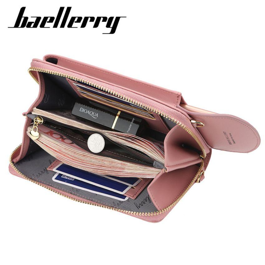 Túi đeo chéo nữ kiêm ví đựng điện thoại đẹp thời trang FOREVER BAELLERRY sang chảnh chất liệu da PU siêu mềm mịn VN010