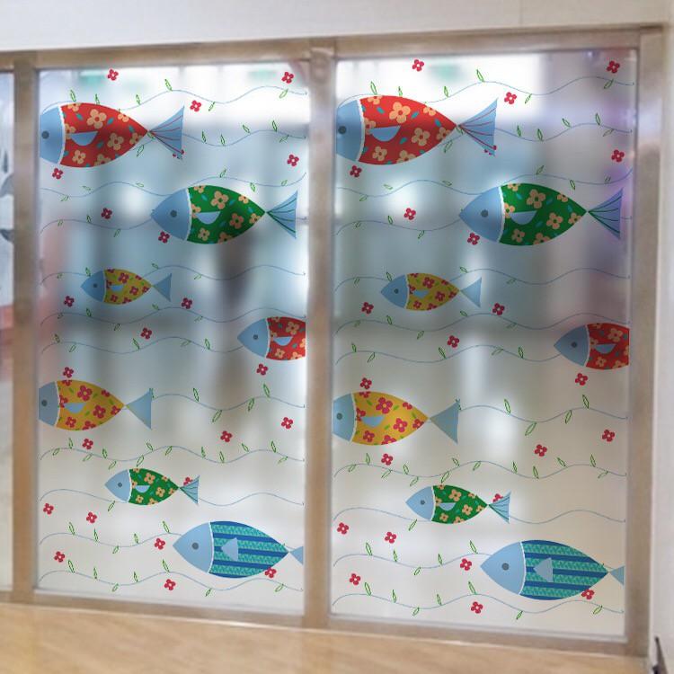 Decal dán kính cao cấp / Cá Sắc Màu