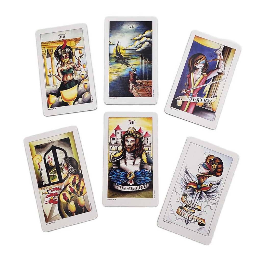 Bài Tarot Eight Coins Tattoo Tarot 82 Lá Bài Tặng Đá Thanh Tẩy