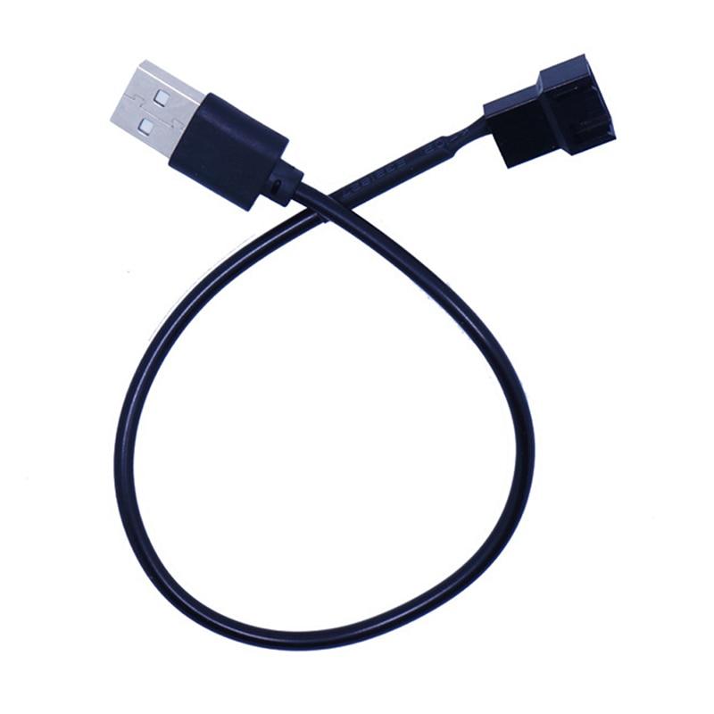 Quạt 3Pin hoặc 4pin đến Cáp bộ điều hợp USB 3/4 PIN Máy tính Máy tính PC Fan.