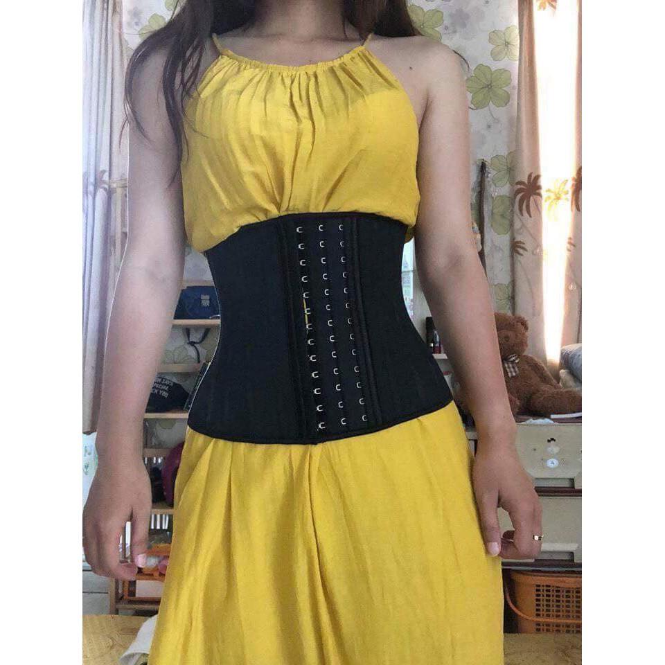 Đai nịt bụng latex 25 xương thép - Gen nịt bụng chống cuộn nhập khẩu - Đai định hình lưng thẳng eo thon