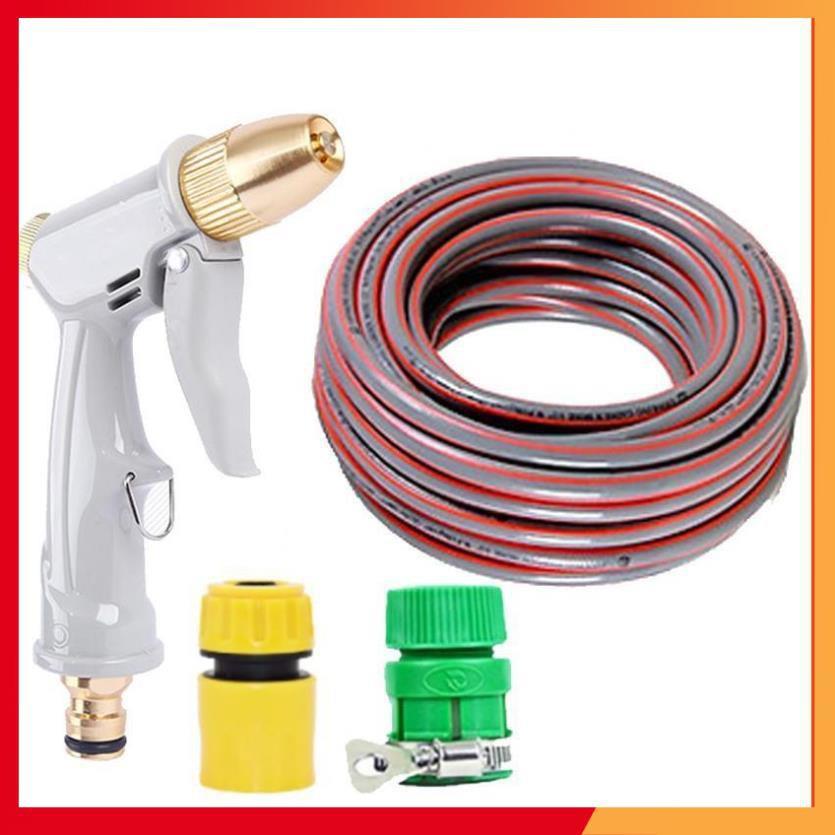 Bộ dây vòi xịt nước rửa xe, tưới cây tăng áp 3 lần, loại 15m 206846