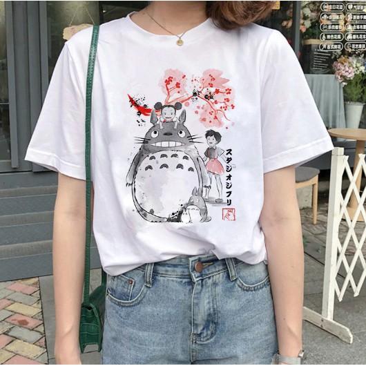 Áo thun tay ngắn in hình Studio Ghibli Femme