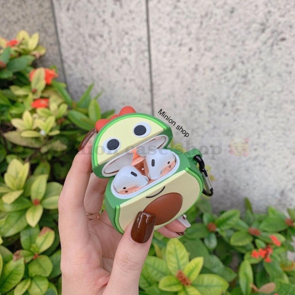 Bao Case Ốp dành cho airpod 1 và 2, tai nghe bluetooth i11,i12, i100, i9s... silicon 3D bơ cột nơ cao cấp