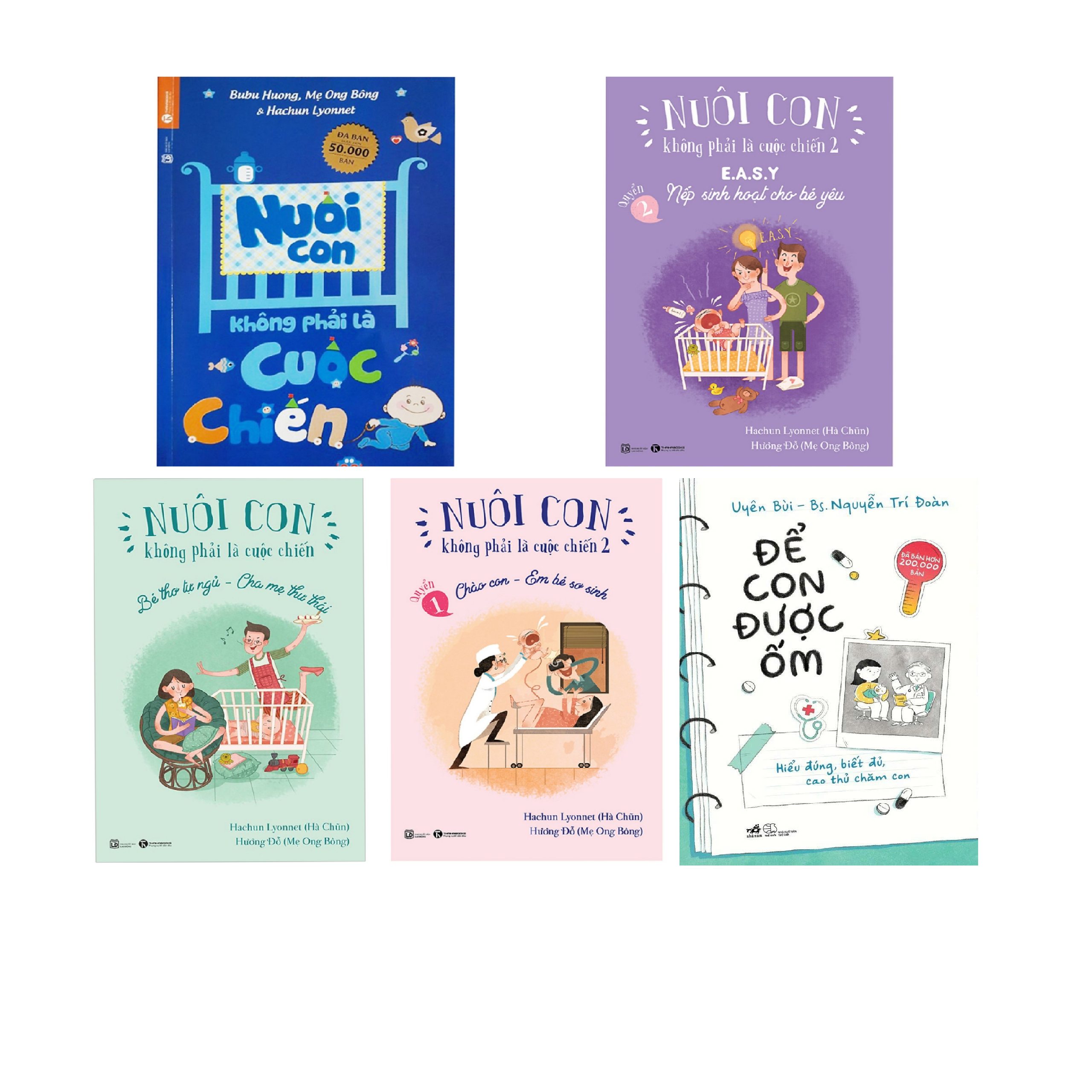 Combo Sách Nuôi Dạy Trẻ  Bộ Nuôi Con Không Phải Cuộc Chiến Trọn bộ 4 cuốn – Tái bản 2019  Để Con Được Ốm  Poster Quy Tắc 5 Ngón Tay Đọc Để Cung Cấp Tri Thức Nuôi Nấng Con