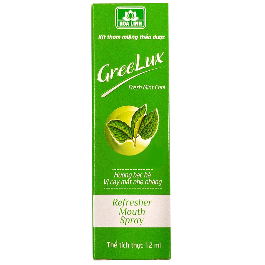 Xịt thơm miệng thảo dược GREELUX (hương Fresh Mint Cool) - Cho hơi thở thơm mát