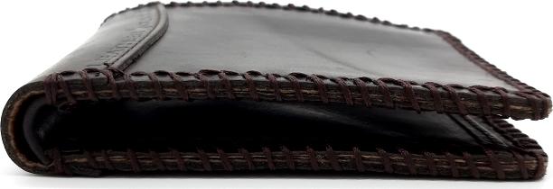 Bóp ví nam ngang da bò thật handmade V082K1 - Đen