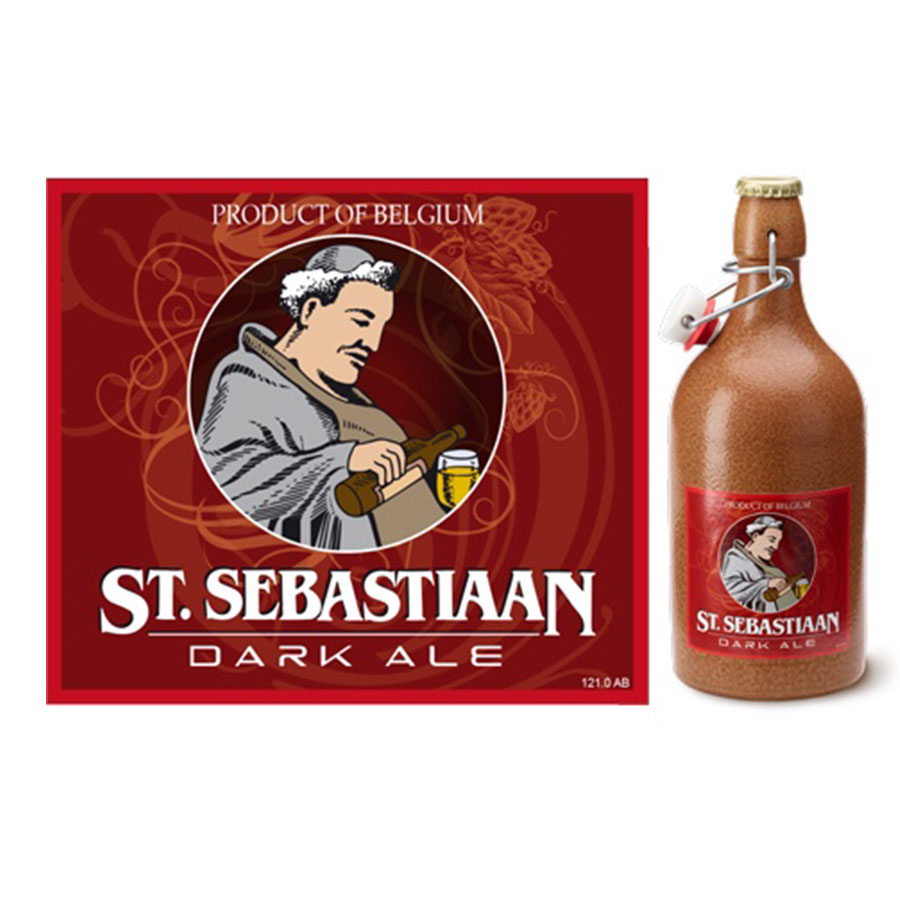 Bia chai sứ đen St. Sebastiaan Dark Ale - Thùng 6 chai x 500ml