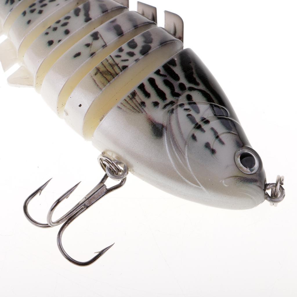 Multi Sections 7 Segments Fishing Lure Treble Hook 3D Eyes Hard Baits