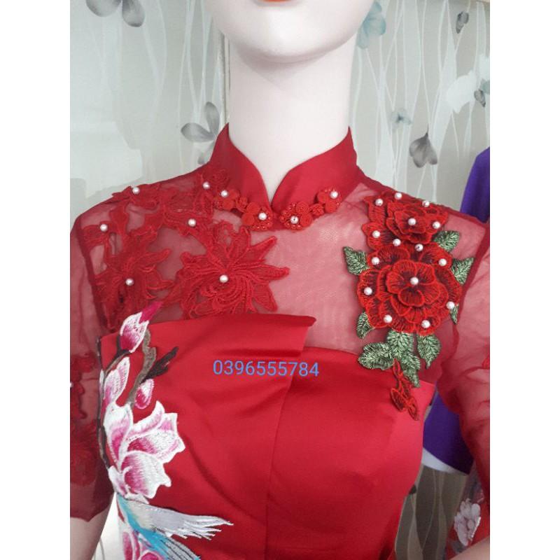 Hàng có sẵn. Đầm xòe kiểu dáng sườn xám