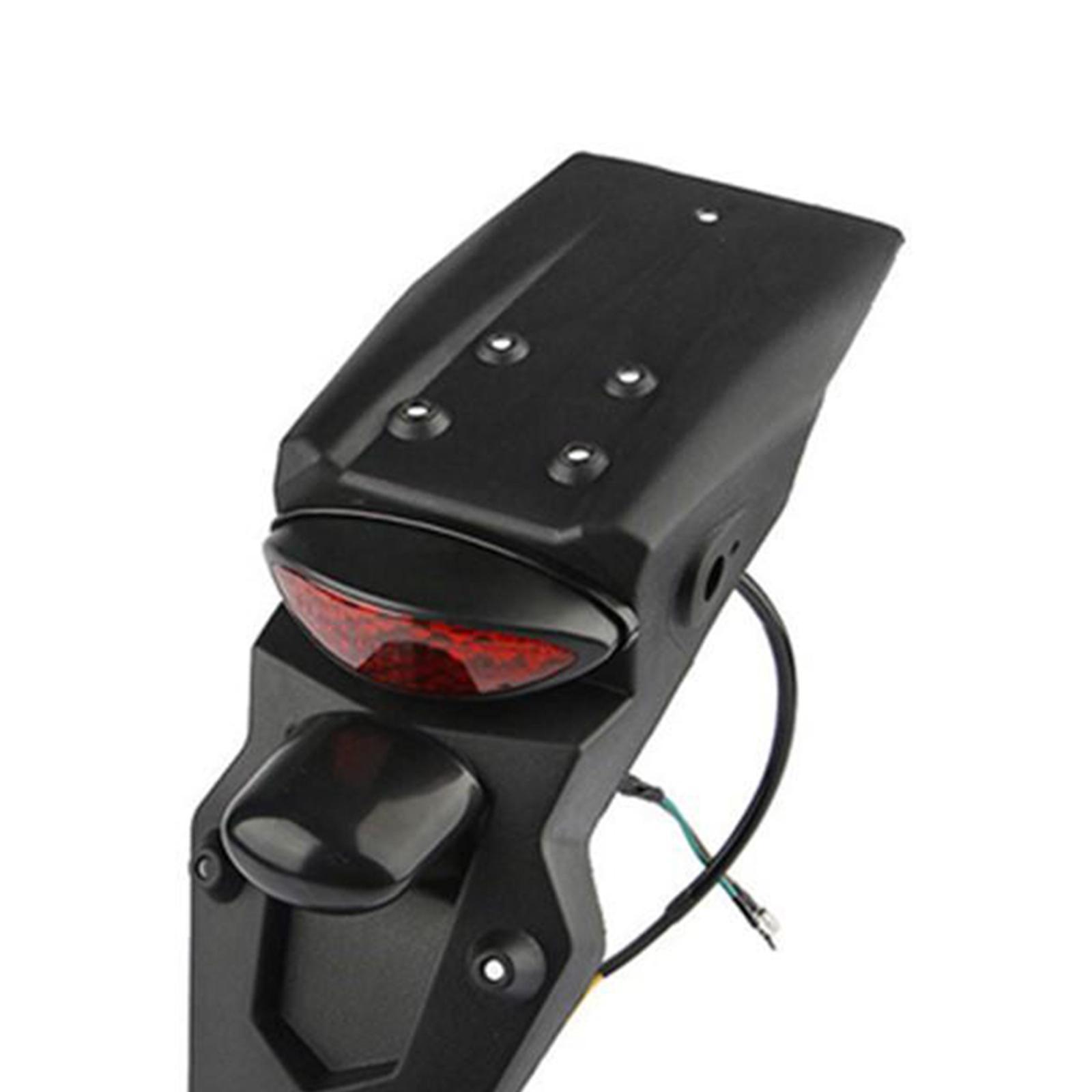 Motorbike Motorcycle Rear Mudguard LED Brake Tail Light for
