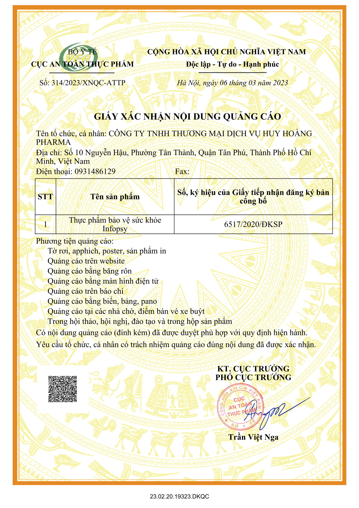 Thực phẩm bảo vệ sức khỏe Cốm chất xơ Infopsy Hộp 20 gói