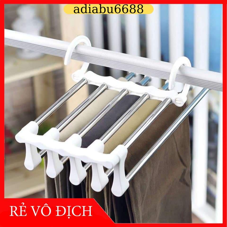 Móc treo quần áo 5 tầng đa năng thông minh, thanh treo đồ 5 tầng tiết kiệm diện tích đồ gia dụng tiện ích