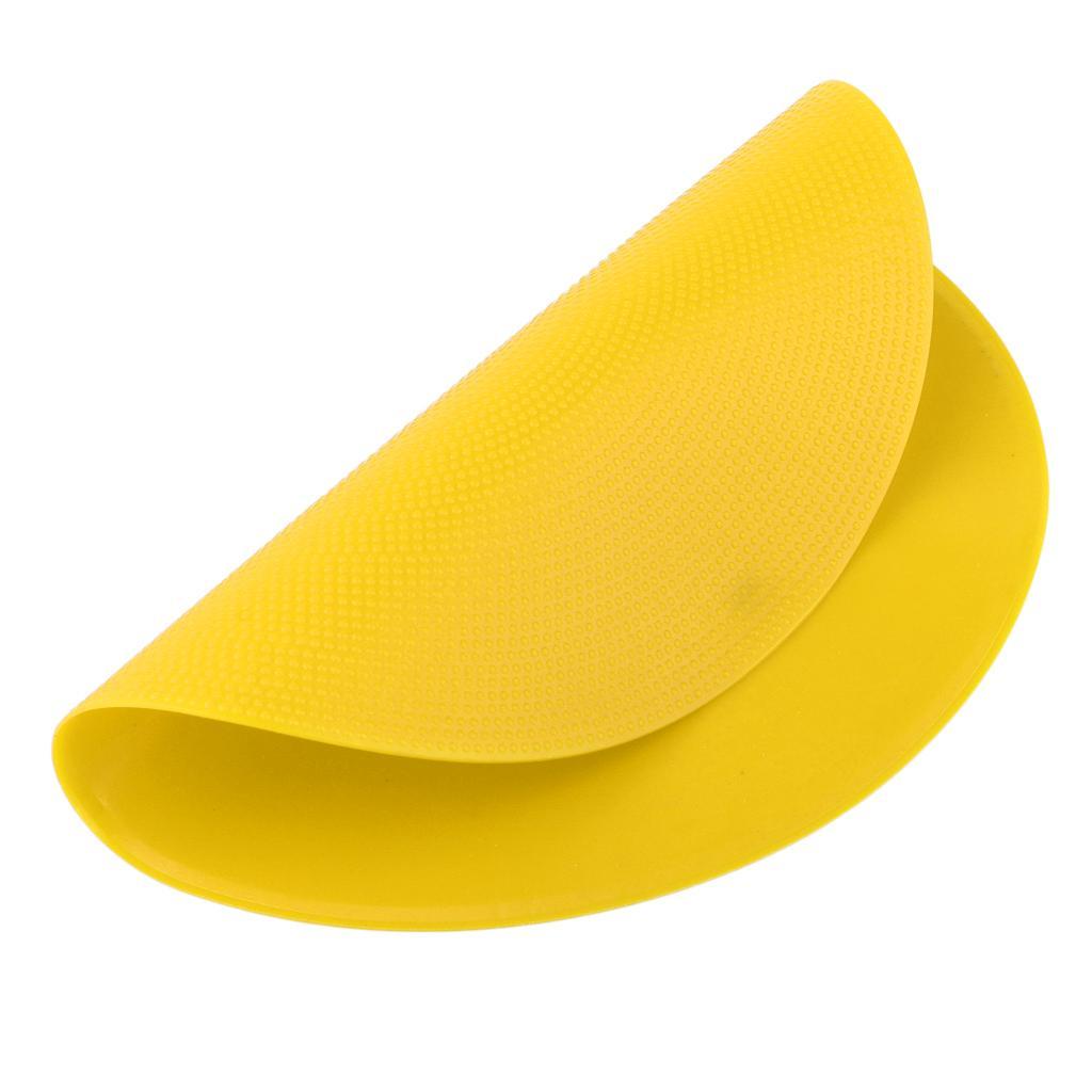 10PCS Green&Yellow Flat Rubber Disc Spot Markers 9 Inch Wear-proof Circles