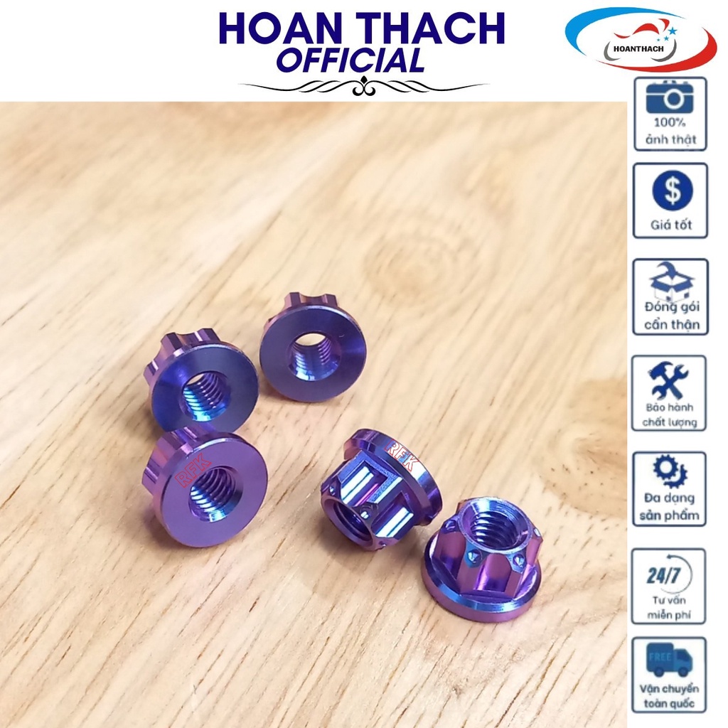 Ốc Tán Gr5 6L Titan Xanh Tím Dùng cho nhiều dòng xe  SP000023 ( giá 1 con)