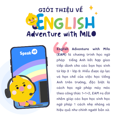Toàn quốc Youschool HOCMAI - MILO: Chương trình ngữ pháp Tiếng Anh cho học sinh lớp 3 đến lớp 9