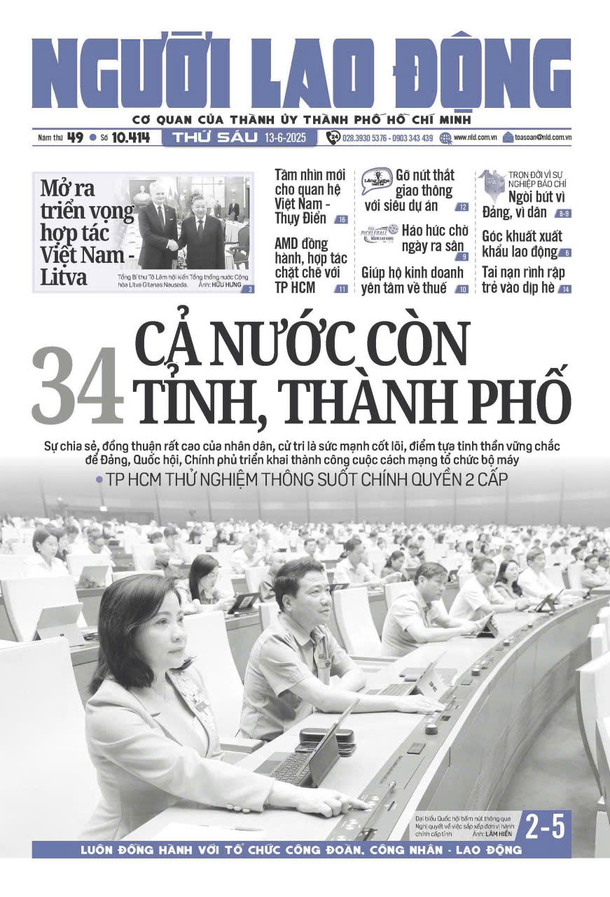 báo Người Lao Động từ ngày 09-06-2025 đến 15-06-2025