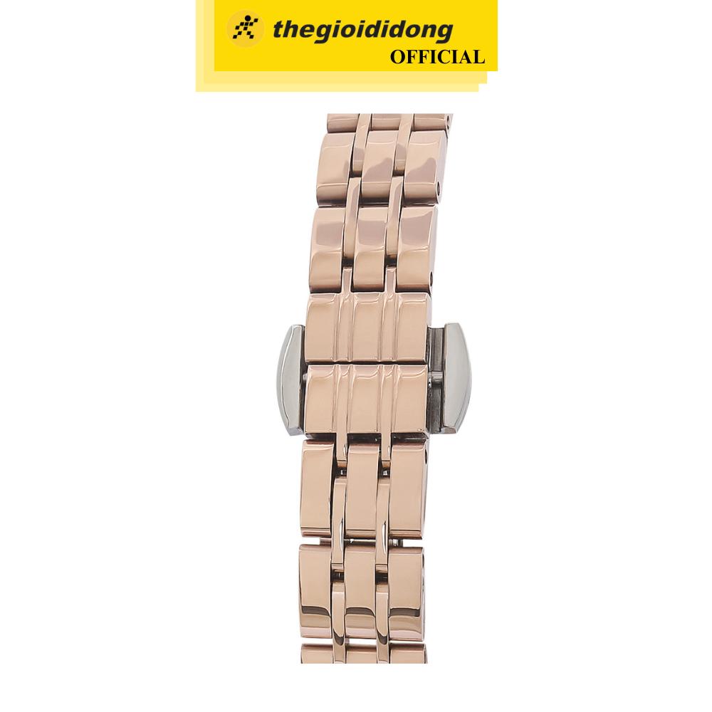 Đồng Hồ Kim Nữ Dây Kim Loại Elio ES166-01 Vàng Hồng - Hàng Chính Hãng