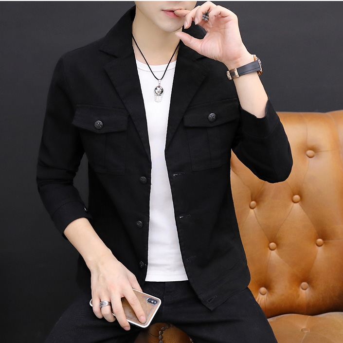 Áo khoác, áo khoác nam dáng sơ mi cổ vest , chất vải dày dặn đứng phom, trẻ trung cá tính - T6