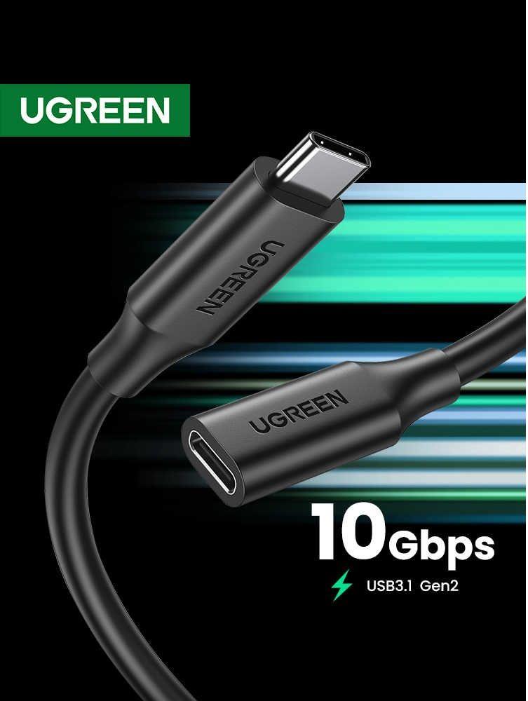 Ugreen UG10387US353TK 1m Gen2 cáp usb type c nối dài - HÀNG CHÍNH HÃNG