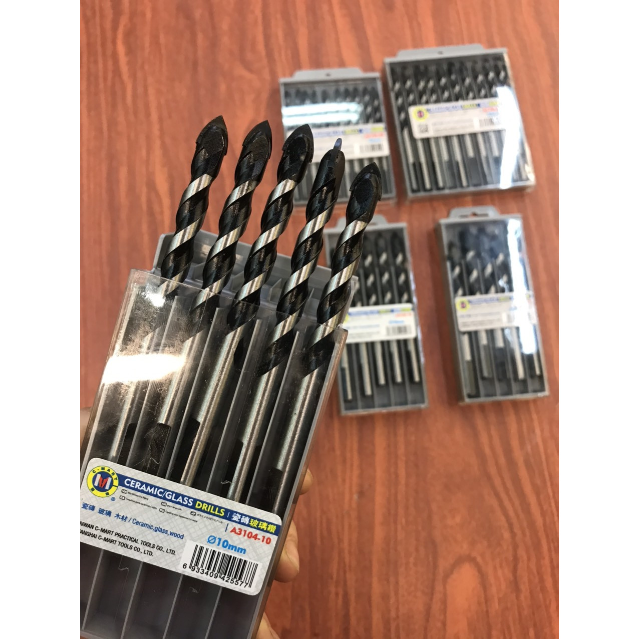 Bộ 4 mũi khoan đa năng 6,8,10,12mm khoan gỗ, gạch, kính, gốm, sứ chính hãng Cmart