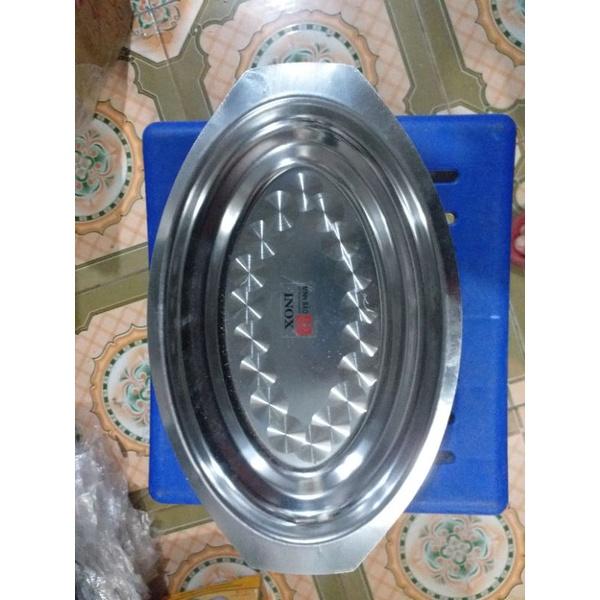 Khay Lẩu Cá Inox - Khay inox đựng đồ ăn- Dĩa bò né , Đĩa hấp cá - Dĩa Hột Xoài Inox 304 cao cấp không gỉ