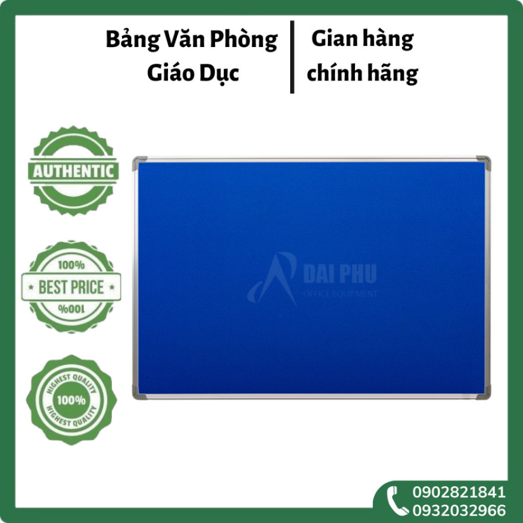 Bảng Ghim Vải Bố Khung DP01 – Bảng Văn Phòng Kích Thước 120x240 cm Tặng Hộp Đinh Ghim