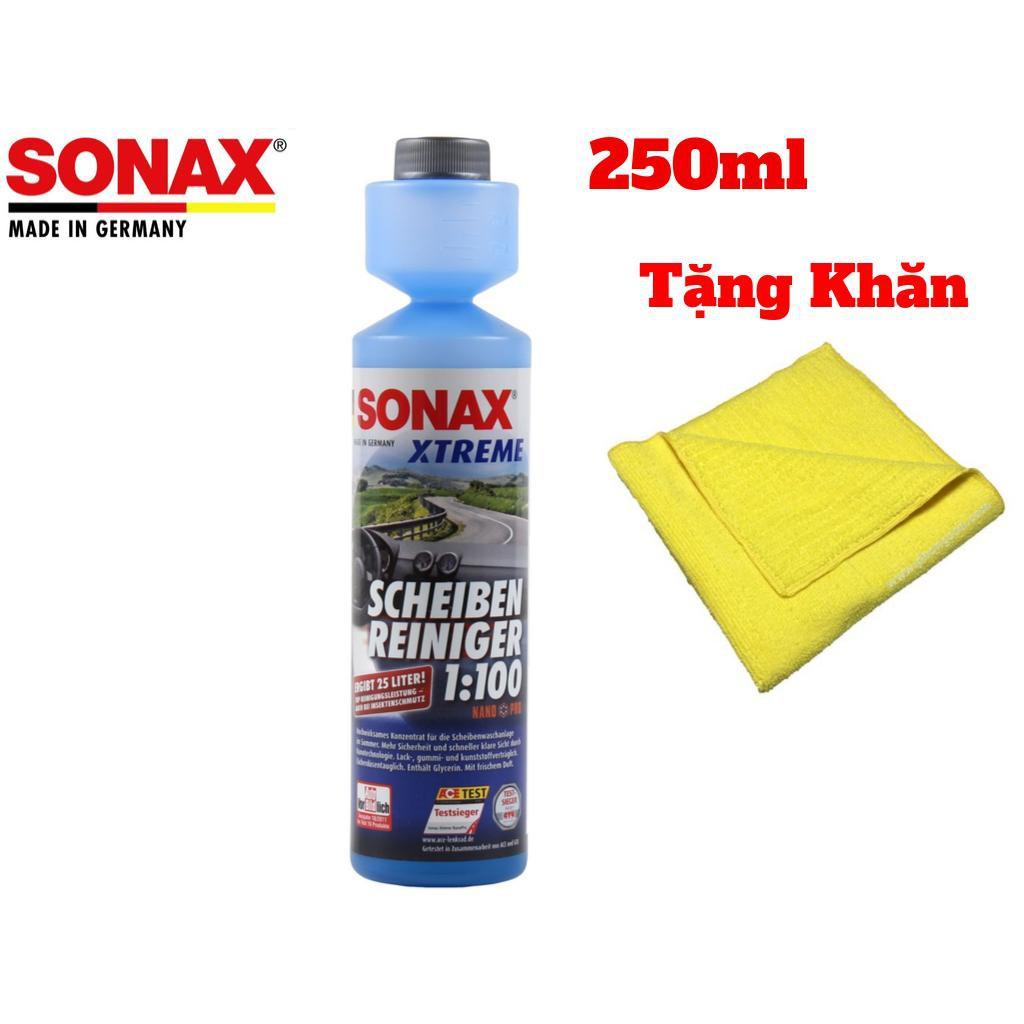 Dung Dich Vệ Sinh Làm Trong Kính Lái Sonax Xtreme Clear View NanoPro 271141 250ml Tặng Khăn