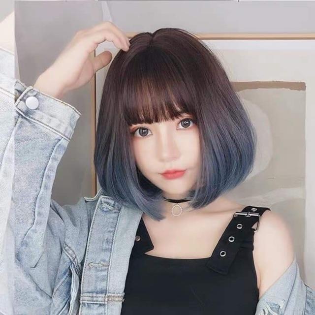 Tóc giả nguyên đầu cup vic-tặng lưới chùm tóc-