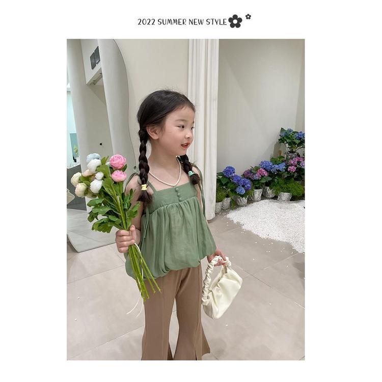 TA30220 Áo cotton lụa 2 dây Ambb V044 cho bé gái