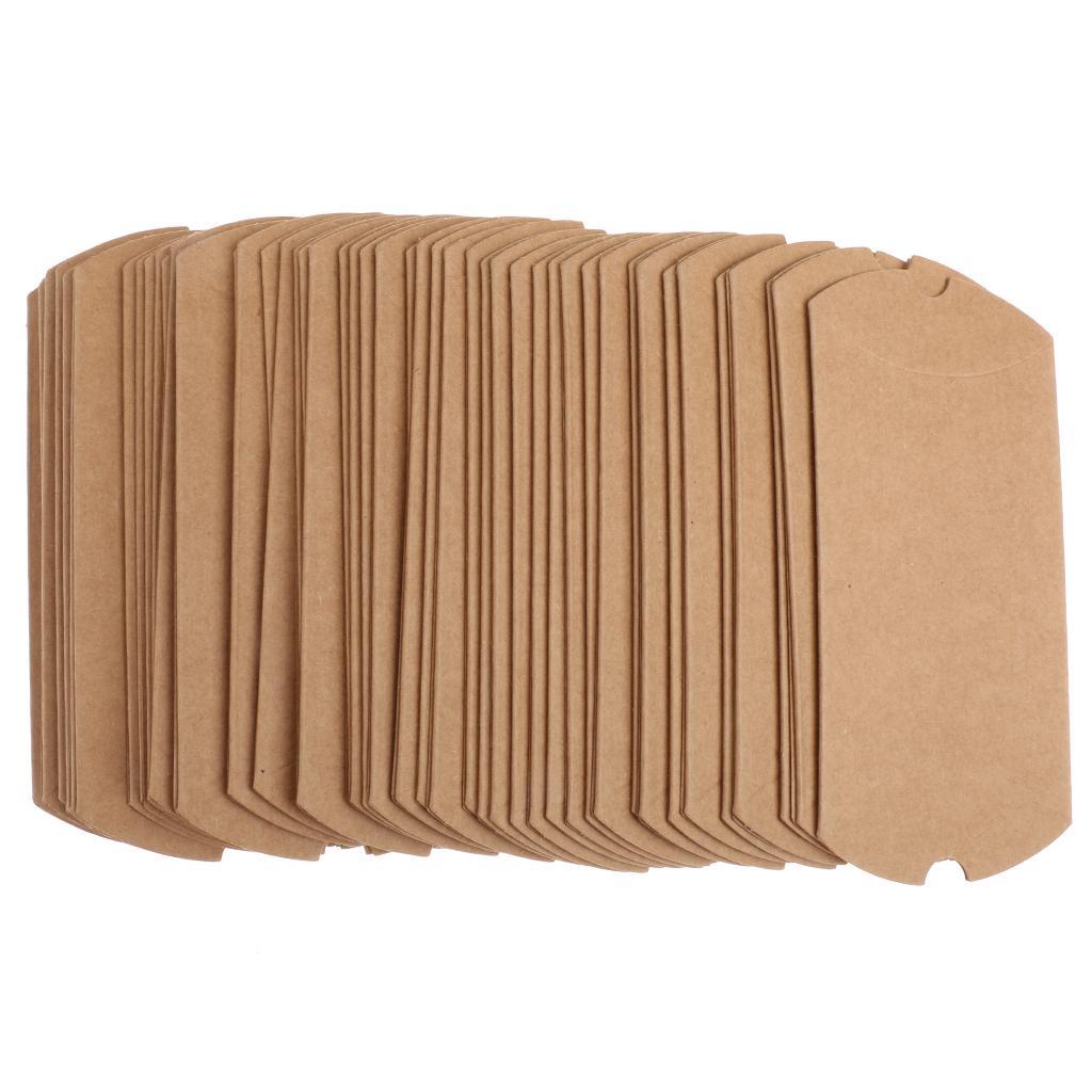 Kraft Candy Pillow Boxes Gift Boxes Wedding Party Favor Pack of 50
