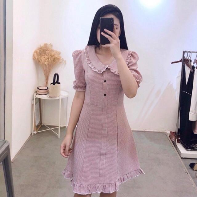 Đầm Suông Caro Ngắn Nhiều Màu