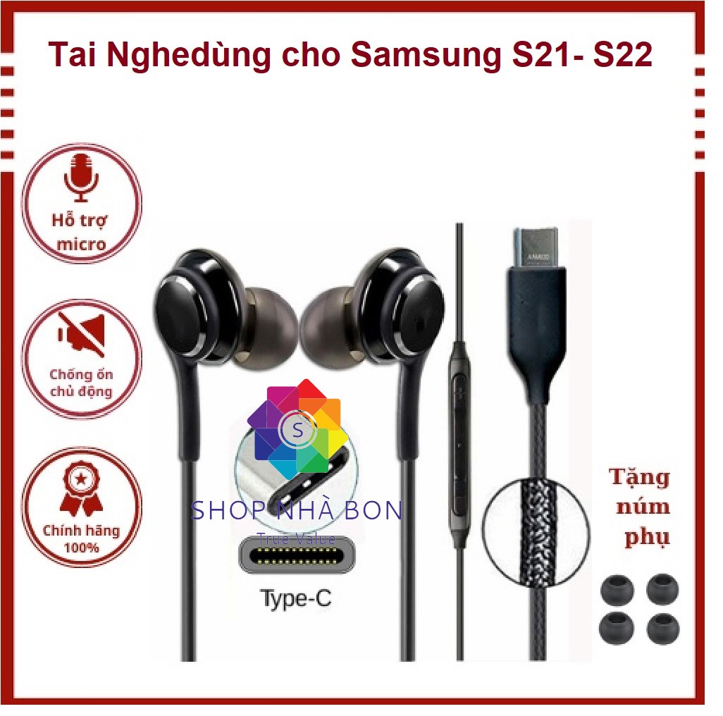 Tai nghe dành cho Samsung Note 10 - Jack Type C công nghệ AKG dùng cho máy Samsung Galaxy S8,S9,S10, S20, Note 8, Note 9, Note 10, Ipad Pro - Âm thanh chân thực, sống động.